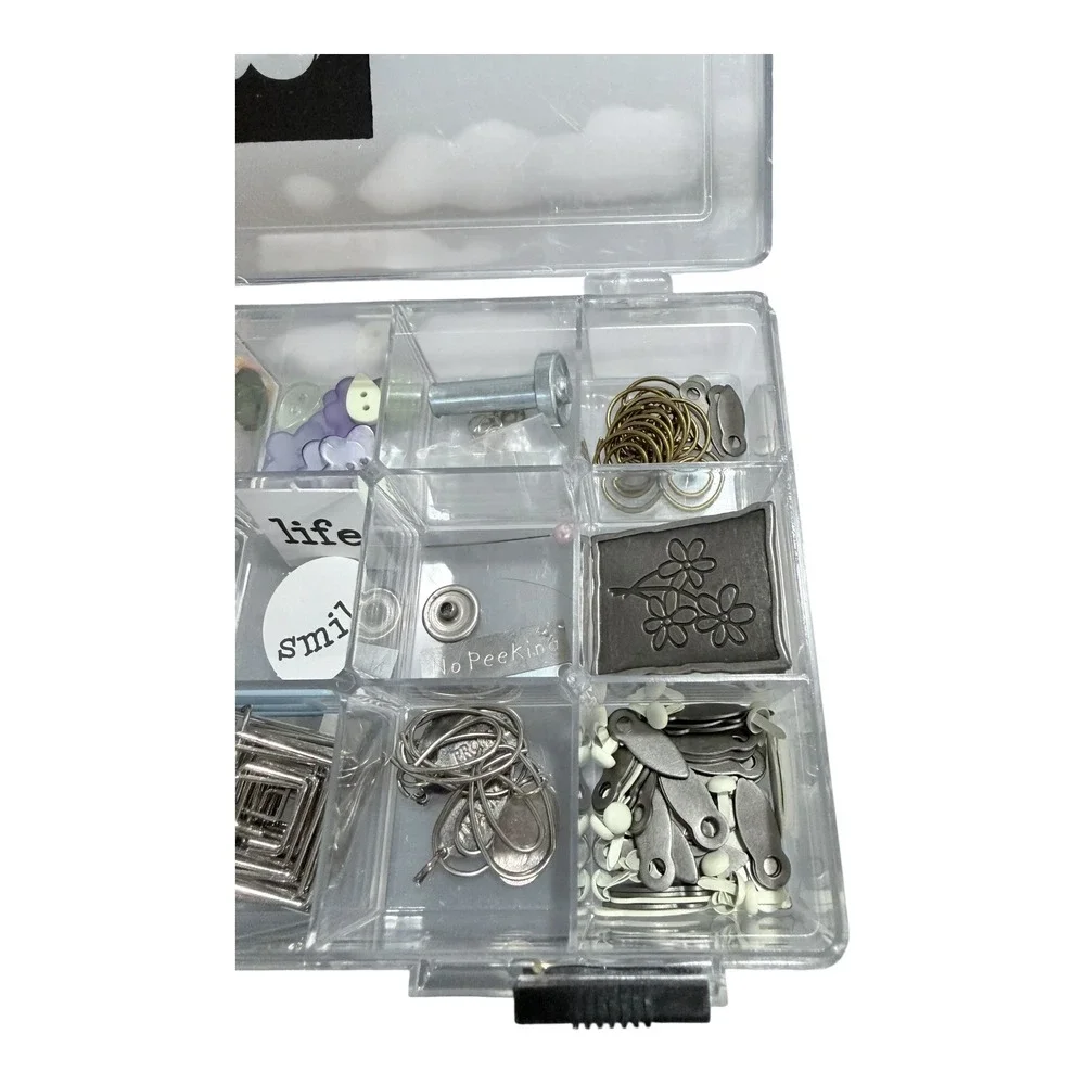 Making‎ Memories Embellishment Lot Brad Bars Fasteners Charms Rhinestones